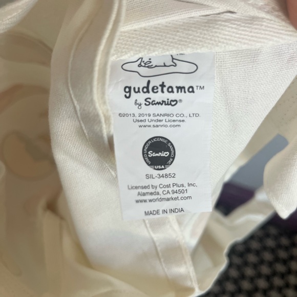 Sanrio Gudetama Yellow & Gold Tote Bag - Picture 5 of 5